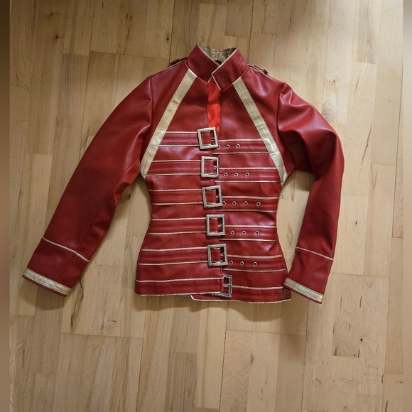 Queen Freddie Mercury red leather buckle concert jacket - Picture 6 of 9